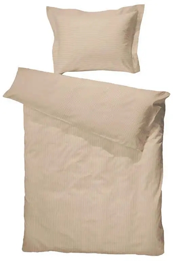 Billede af Junior sengetøj 100x140 cm - Ensfarvet beige sengetøj - sengesæt i 100% Egyptisk Bomuldssatin - Turiform hos Shopdyner.dk